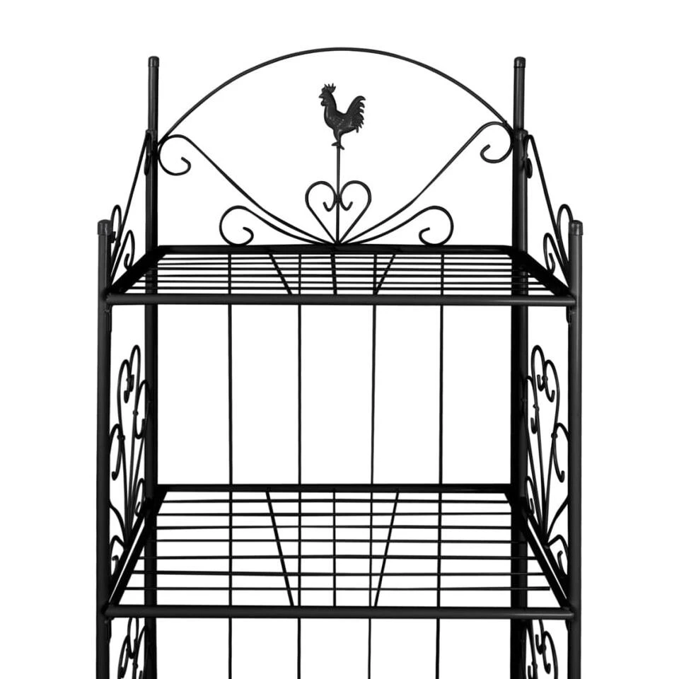 VidaXL Plantenrek Vierkant Zwart - Image 3