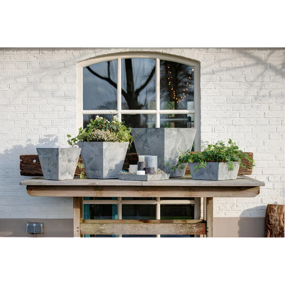 Steege Plantenbak - Gerecycled Kunststof - Grijs - 30 X 14 Cm - Afbeelding 2