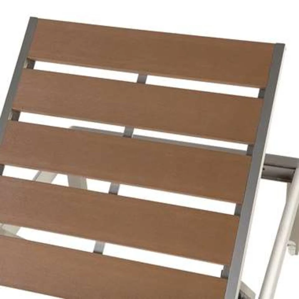 Beliani Tuinligstoel NARDO - Lichte Houtkleur Kunsthout, Aluminium - Image 4