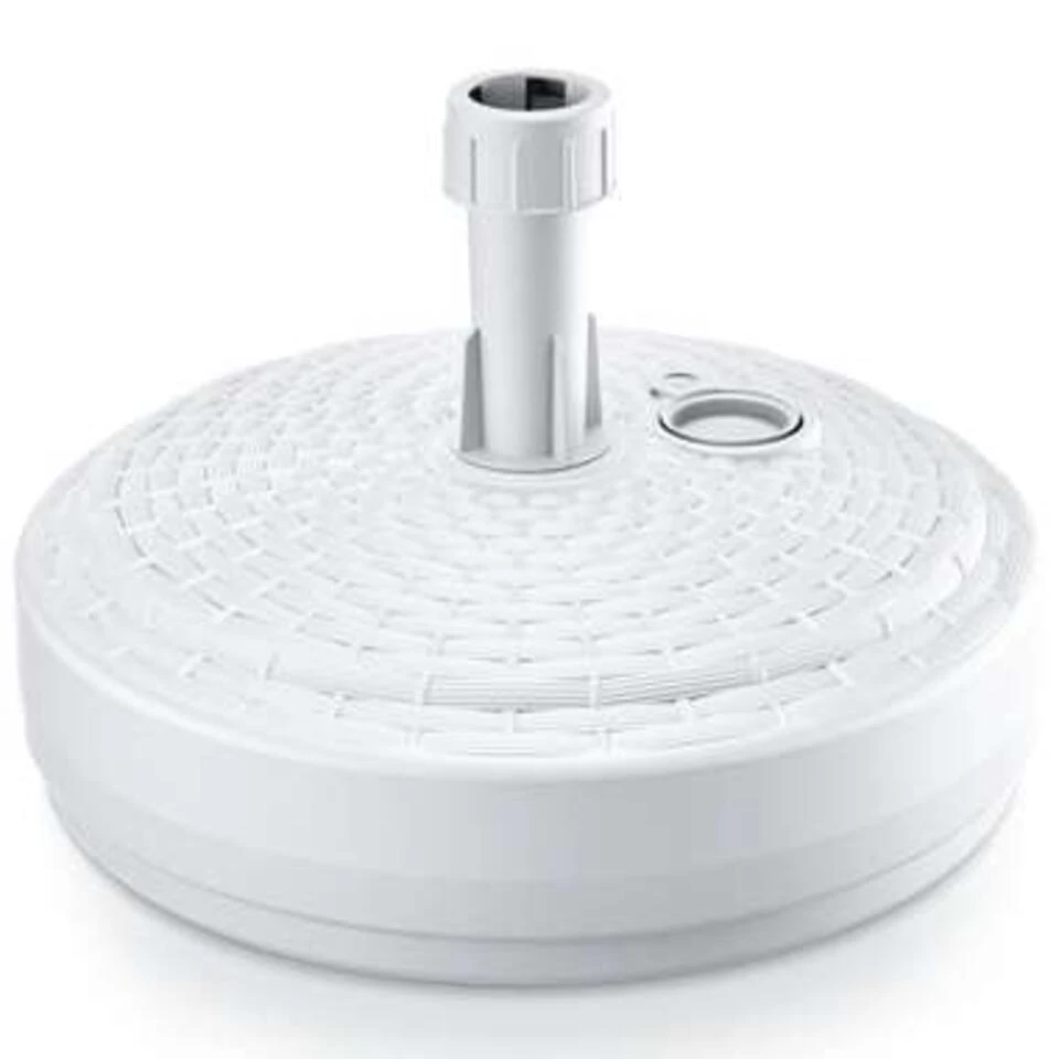 Prosperplast Parasolvoet - Rond - Rotan - Wit - 10 L - 39 Cm