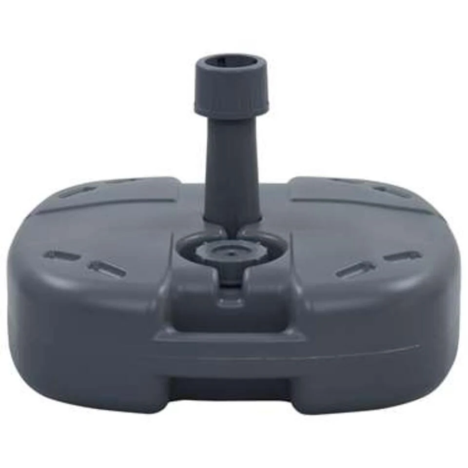 VidaXL Parasolvoet Draagbaar Gevuld Met Zand/water Grijs