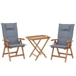 Beliani Bistroset JAVA - Lichte Houtkleur Acaciahout