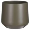 Mica Decorations Bloempot - Donkergroen - Mat - Keramiek - 23 X 21 Cm