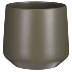 Mica Decorations Bloempot - Donkergroen - Mat - Keramiek - 23 X 21 Cm