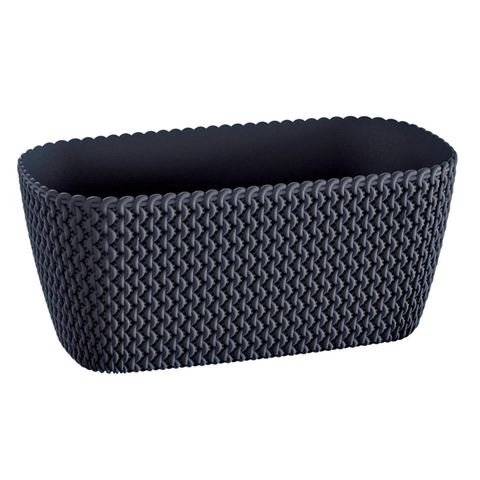 Prosperplast Plantenbak Splofy - Antraciet - Kunststof - 30 Cm