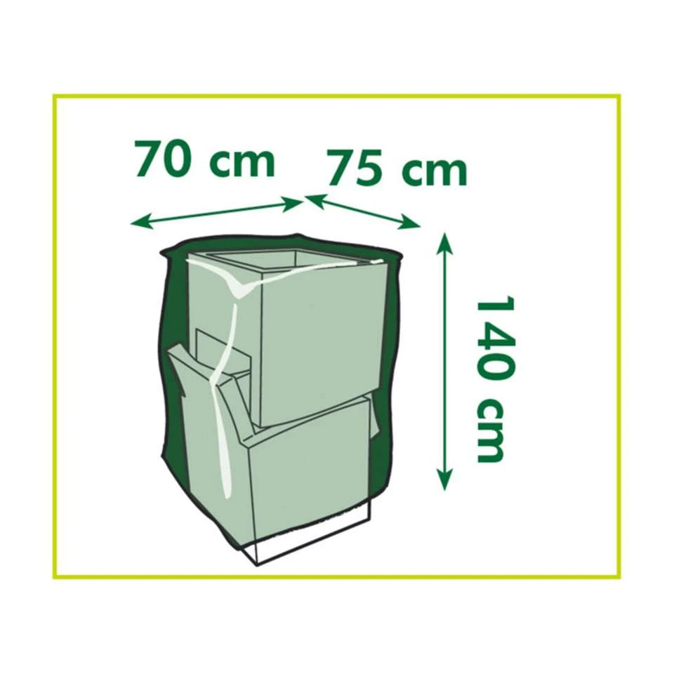 Merkloos Beschermhoes Voor Stapelstoelen - Grijs - 140 X 70 Cm - Image 3