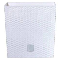 Prosperplast Plantenbak Rato - Wit - Rotan - Kunststof - 20 Cm