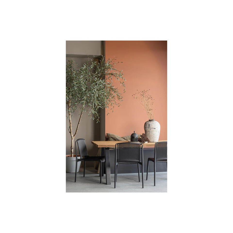 WOOOD Tuinstoel Billie - Kunststof - Zwart - Set Van 4 - Image 4