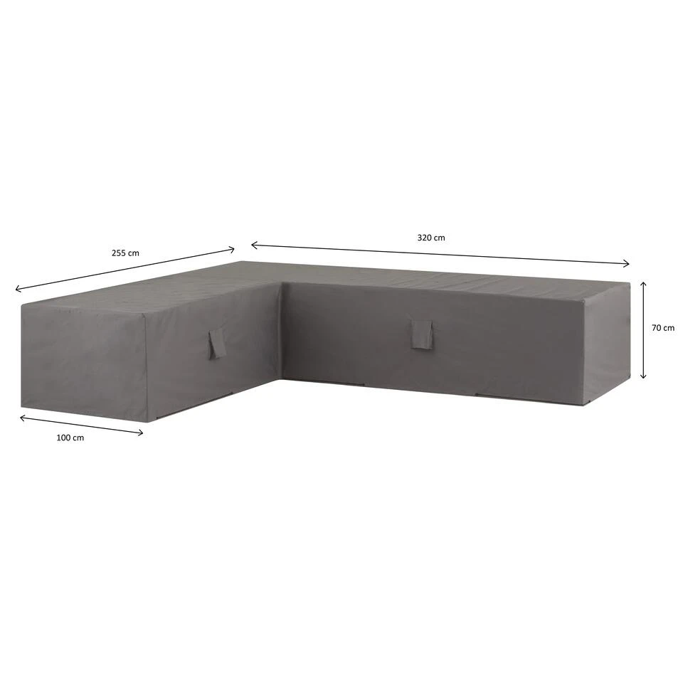 Madison - Loungeset Cover - Rechts - Grijs - 320 X 255 X 70