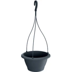 Prosperplast Bloempot - Antraciet - Kunststof - Hangpot - 23 Cm