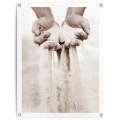 Tuinposter Zand 80x60 Cm Beige