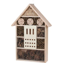 Merkloos Insectenhotel - Vlinderhuis - Hout - 51 X 35 X 10 Cm