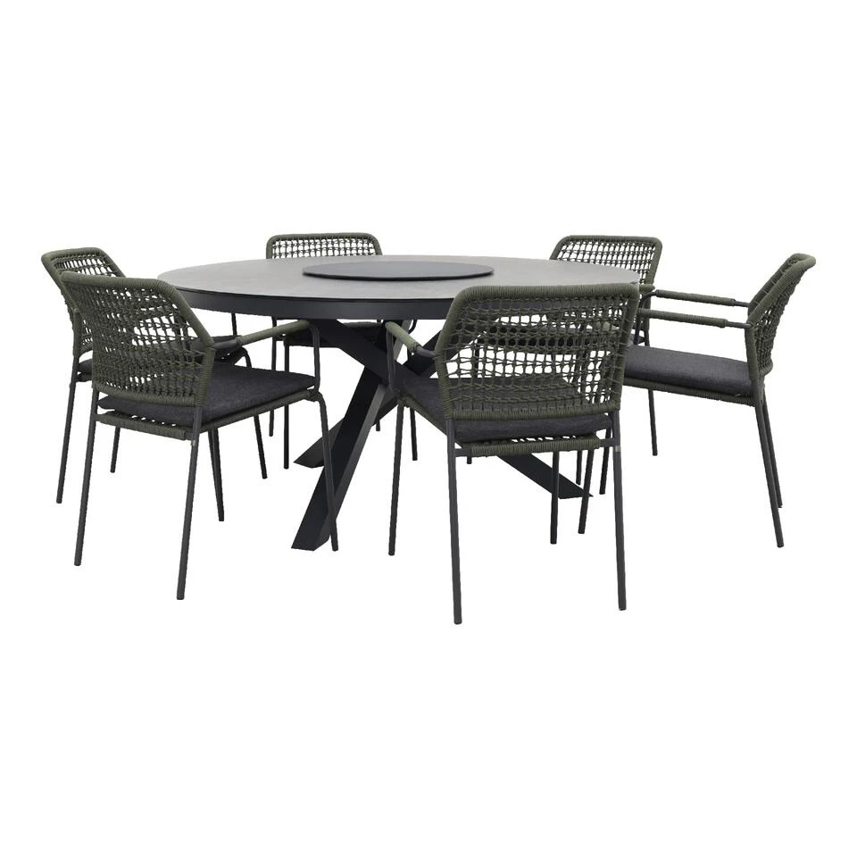 Taste Barista Groen/Perth 150 Cm. - Ronde Tuinset