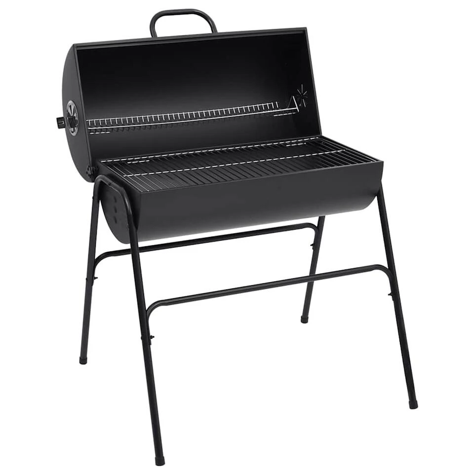 VidaXL Barbecuevat Met 2 Kookroosters 80x95x90 Cm Staal Zwart
