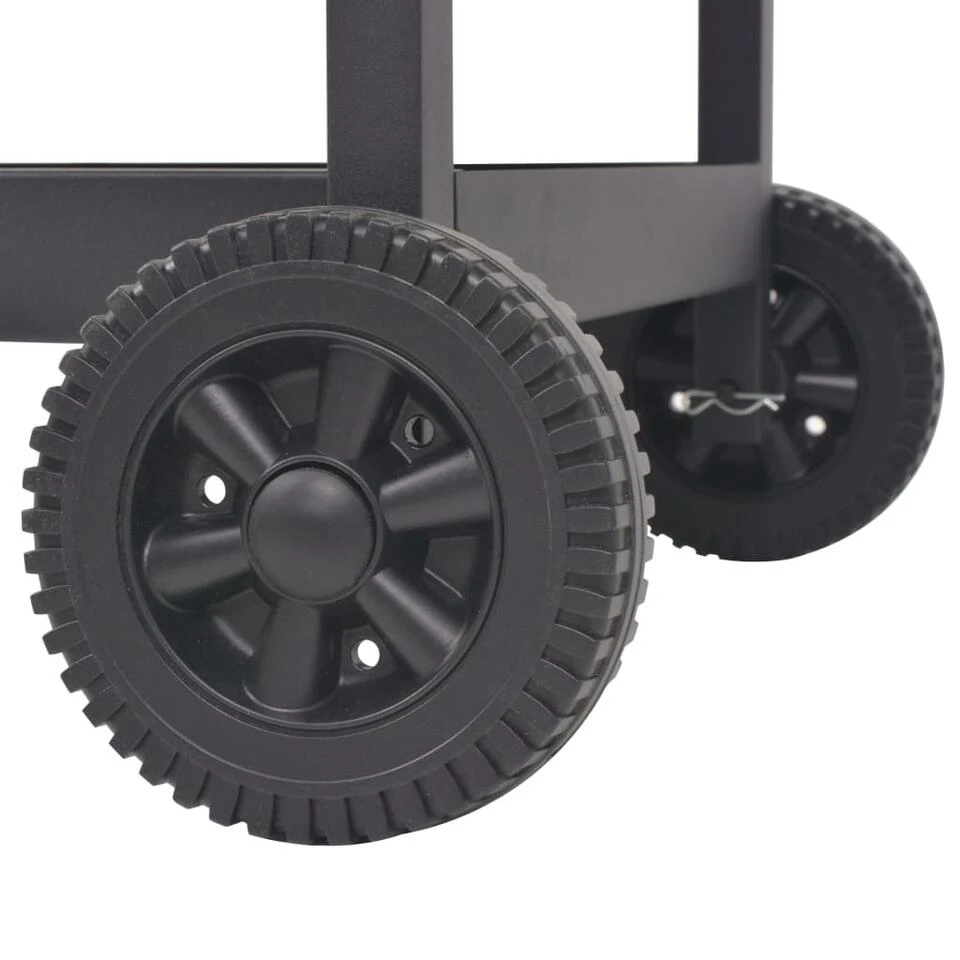 VidaXL Houtskoolbarbecue Met Onderplank Zwart - Afbeelding 4