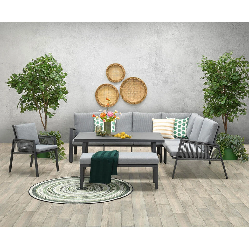 Garden Impressions Brendon Lounge Dining Set 4-delig R - Licht Grijs - Afbeelding 2