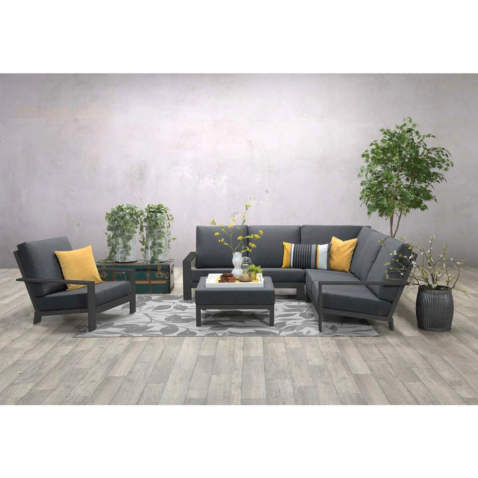 Garden Impressions Coba Loungeset 4-delig - Donker Grijs - Afbeelding 2