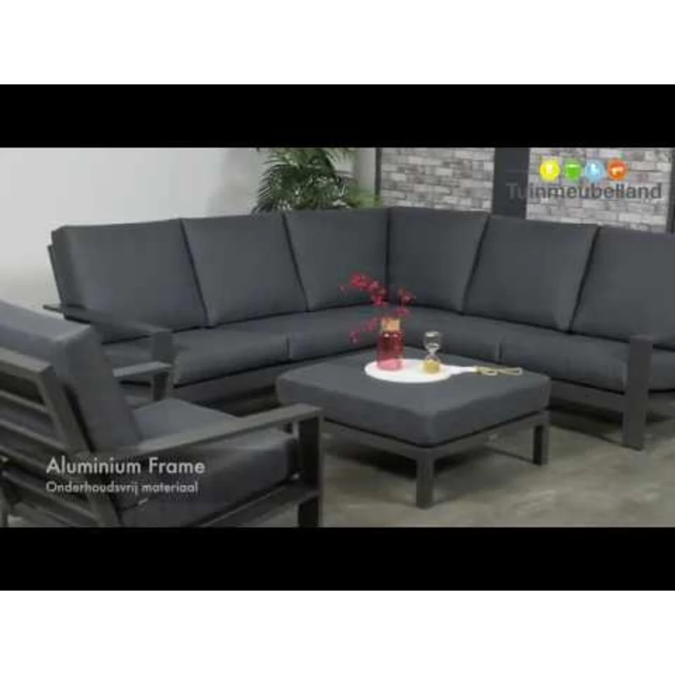 Garden Impressions Coba Loungeset 4-delig - Donker Grijs - Afbeelding 3