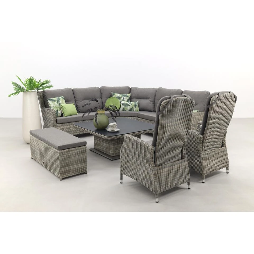 VDG Sandigo Lounge Dining Set Met Bijzetbank + 2x Verstelbare Stoel - Image 3