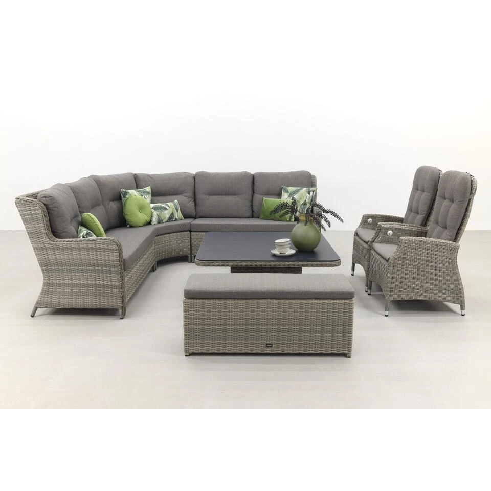 VDG Sandigo Lounge Dining Set Met Bijzetbank + 2x Verstelbare Stoel - Image 4