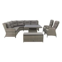 VDG Sandigo Lounge Dining Set Met Bijzetbank + 2x Verstelbare Stoel