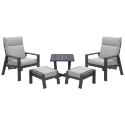 VDG Max Verstelbare Loungestoelen Incl. Voetenbank + Ivy Bijzettafel