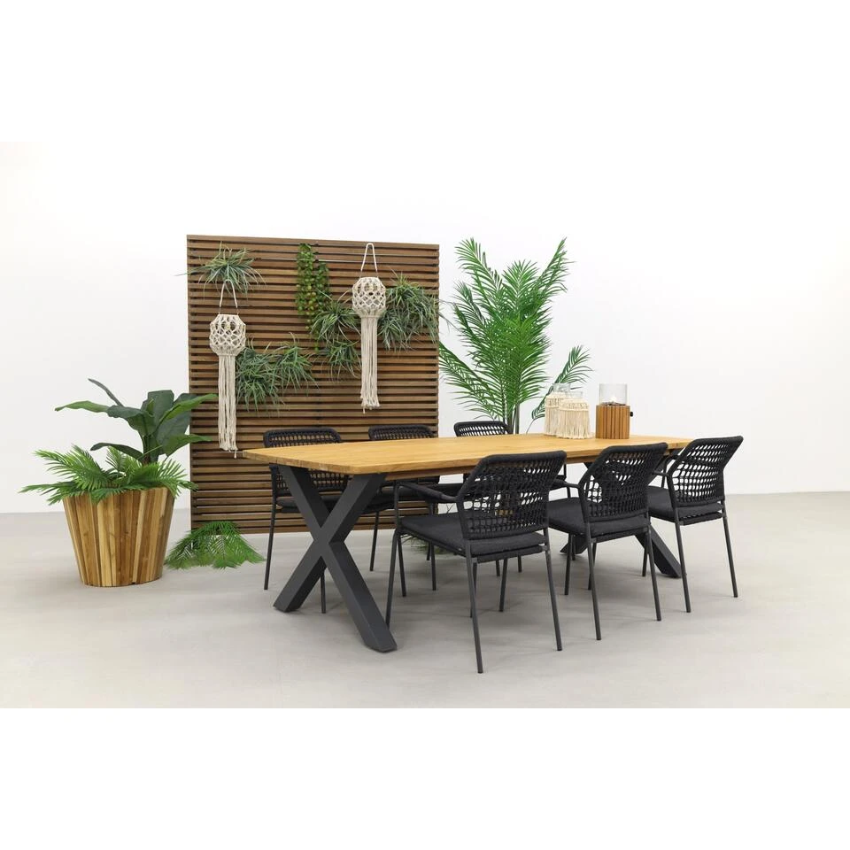 Taste Barista -antraciet/Sefa Tuintafel 240x95 Cm - Stapelbare Tuinset - Image 2