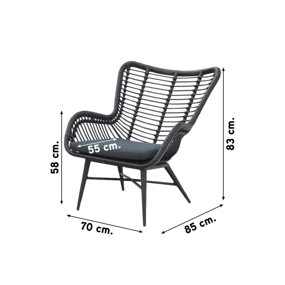 Jasmine Loungestoel - Black - Image 2