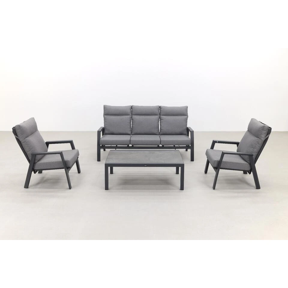 VDG Azoren/Atlanta Stoel- 3-zitsbank Loungeset Verstelbaar - Antraciet - Image 4