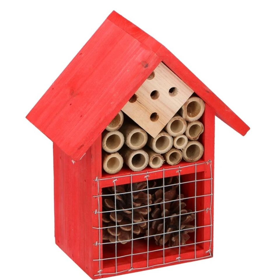 Lifetime Garden Insectenhotel - Rood - Hout - 19 Cm