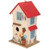 Boltze Vogelhuisje - Wit Met Rood - Huis - 26 Cm