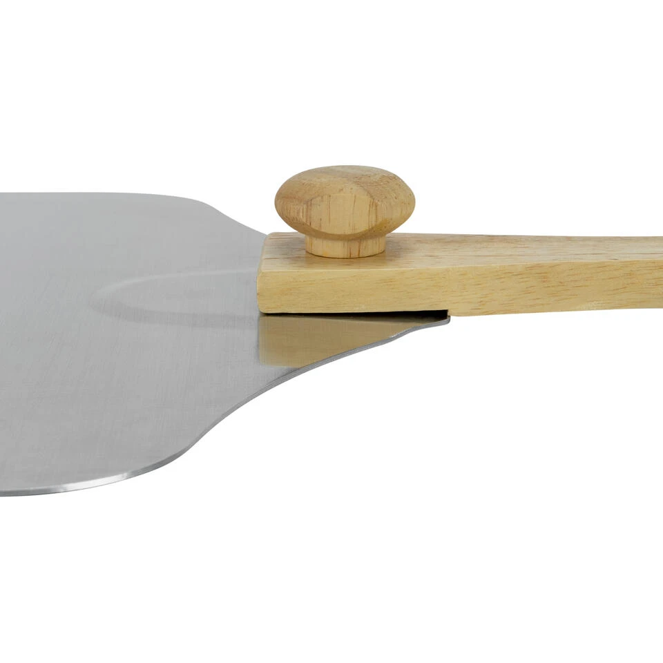 Krumble Pizzaschep Vierkant Met Houten Handvat - 70 Cm - RVS - Image 2