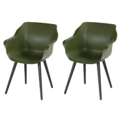 Hartman Sophie Studio Dining Armstoel - Moss Green - Set Van 2