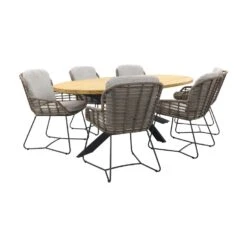 4SO Lugano/Prado Ellips 240x115 Cm. - 7-delig