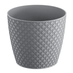 Prosperplast Plantenpot/bloempot - Kunststof - Steengrijs - D26 X H23 Cm