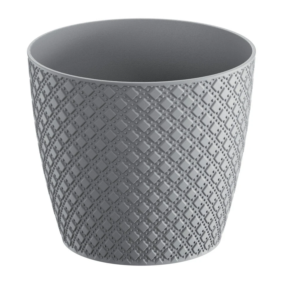 Prosperplast Plantenpot/bloempot - Kunststof - Steengrijs - D26 X H23 Cm