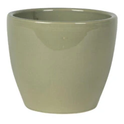 Ter Steege Plantenpot - Keramiek - Mosgroen - Glanzend - D15 X H12