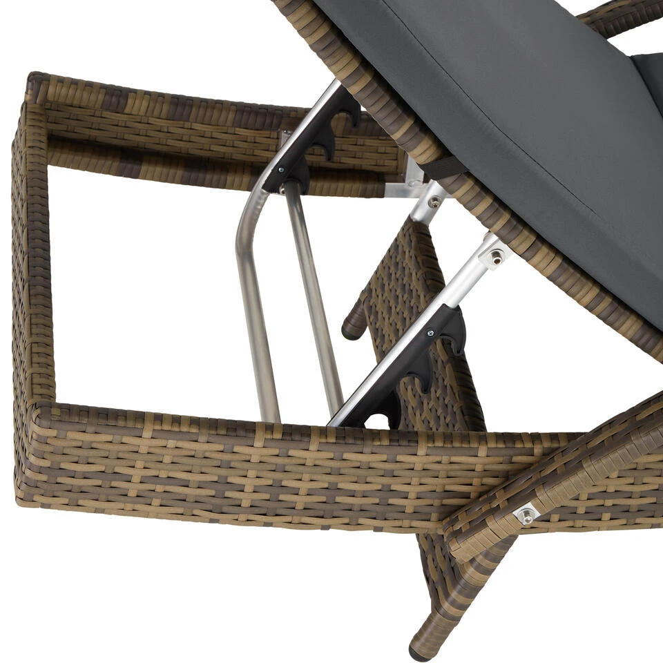 Tectake - Ligbed Océane - Wicker - 5-standen Rugleuning - Natuurkleur - Image 4