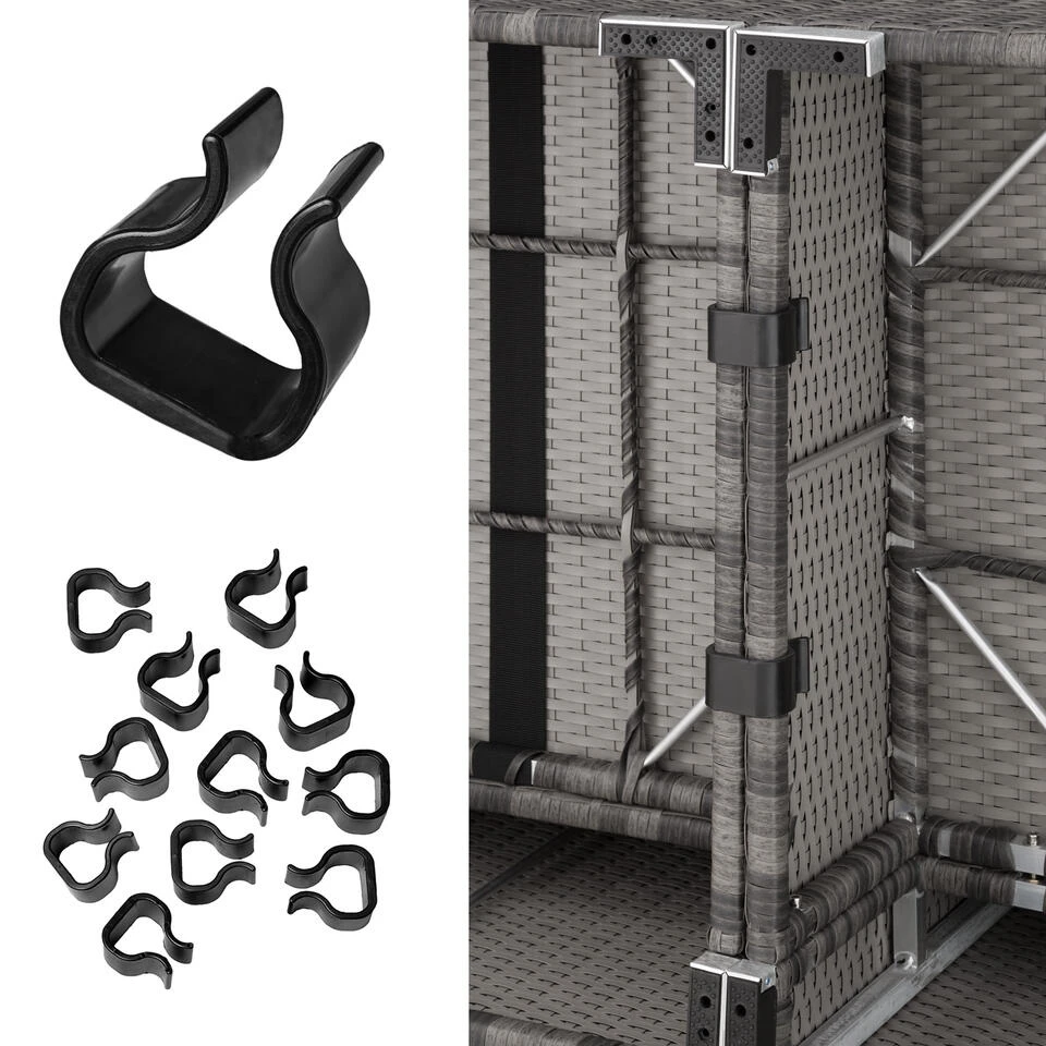 Tectake - Loungeset Las Vegas - Wicker - Grijs - Image 4