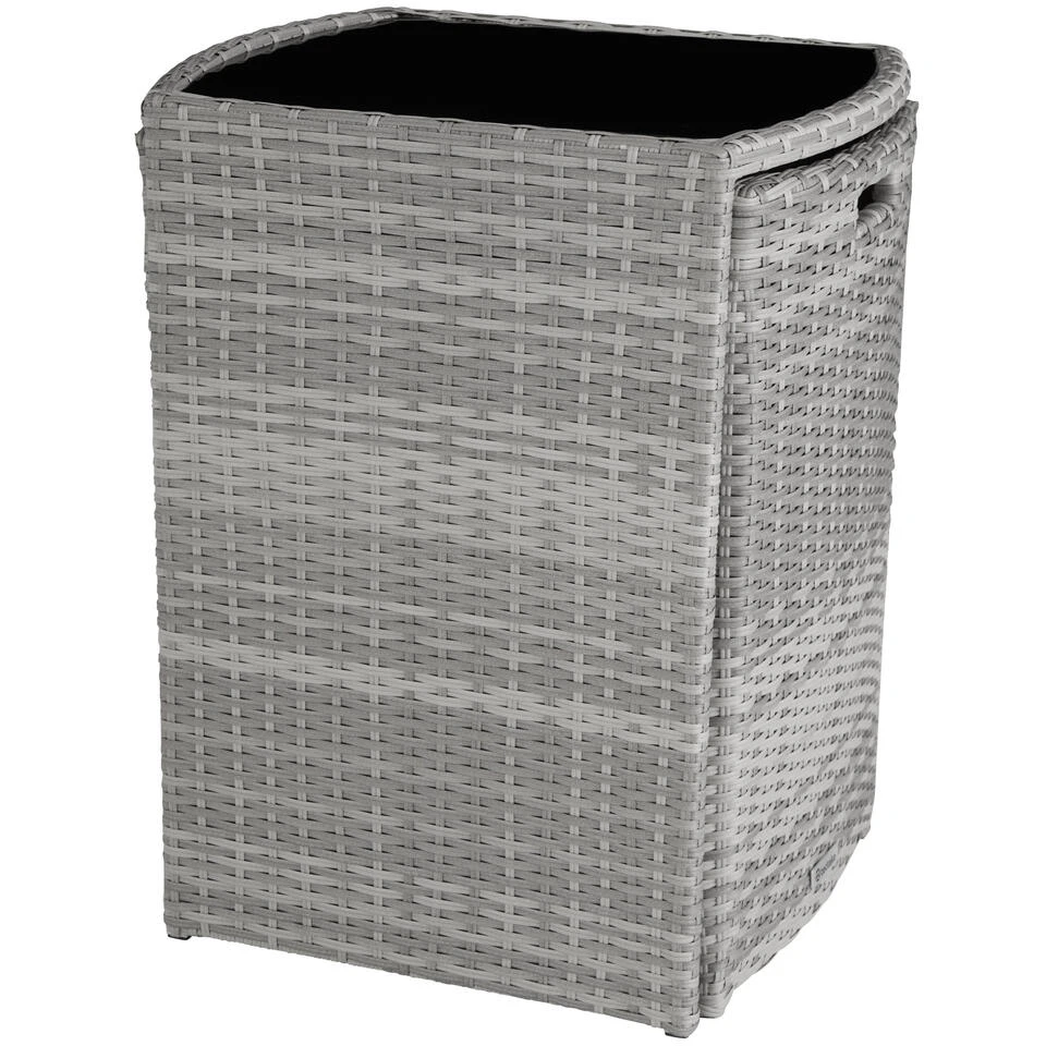 Tectake - Wicker Tuinset Bistroset - Hamburg - Lichtgrijs - Afbeelding 4