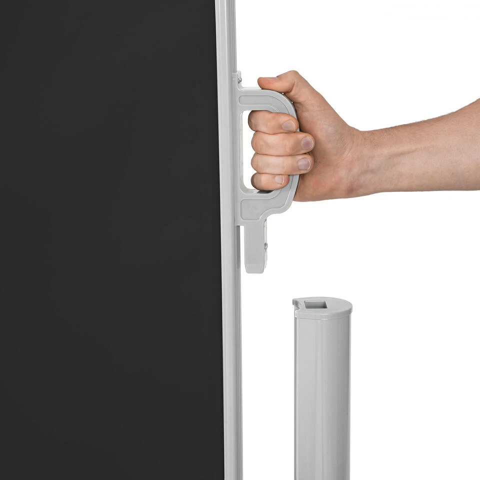 Tectake - Uittrekbaar Aluminium Windscherm Tuinscherm 160 X 300 Cm Zwart - Image 4