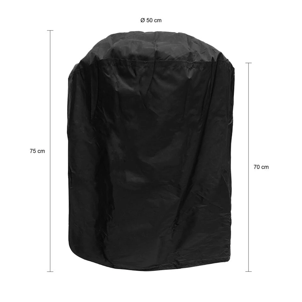 QUVIO Barbecue Beschermhoes - Waterdicht - Rond - Zwart - Image 2