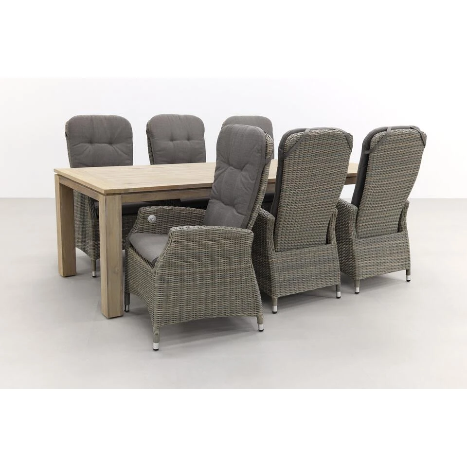 Memphis/Rome Grey 240 Cm. Verstelbare Tuinset - 7-delig - Image 2