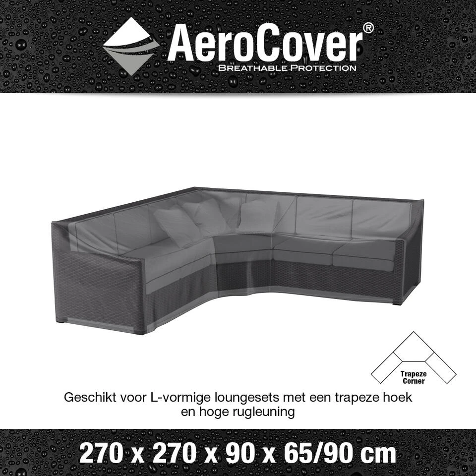 Aerocover Loungesethoes 270x270x90x65 Cm - L- Vorm Trapeze - Image 2