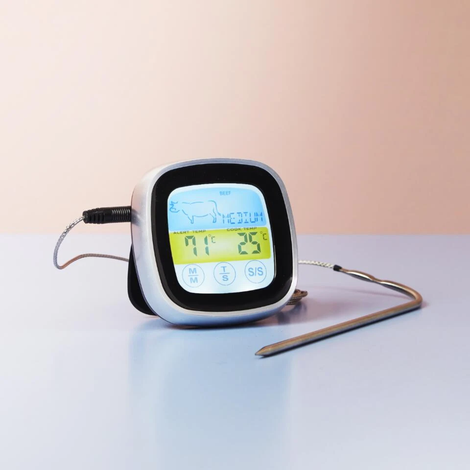 Orange85 Keuken Thermometer Met Digitaal Scherm Zwart 7.6x7.6x2.5 Cm RVS Koken - Image 2