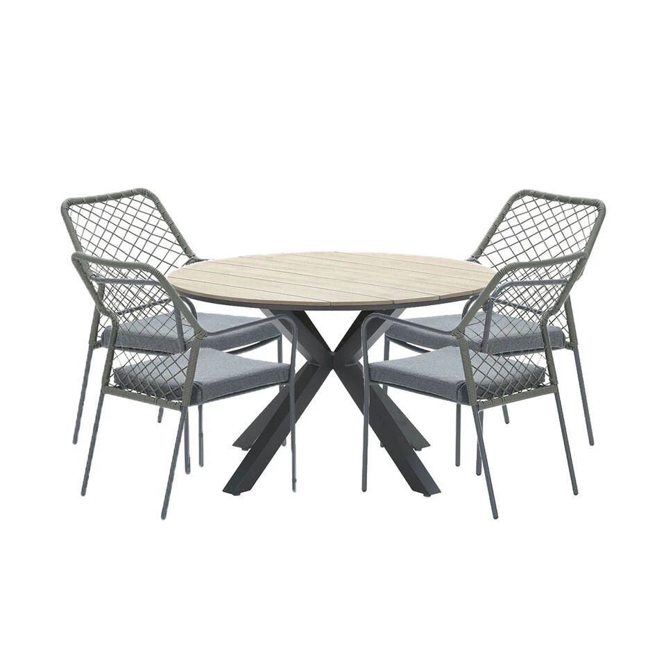 Garden Impressions Ross Tuinset 5-delig Mosgroen-light Teak Look