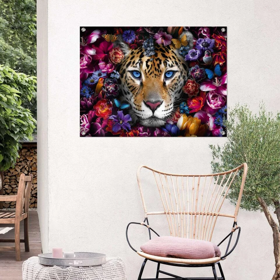 Tuinposter Flower Cat 60x80 Cm Bont - Image 2