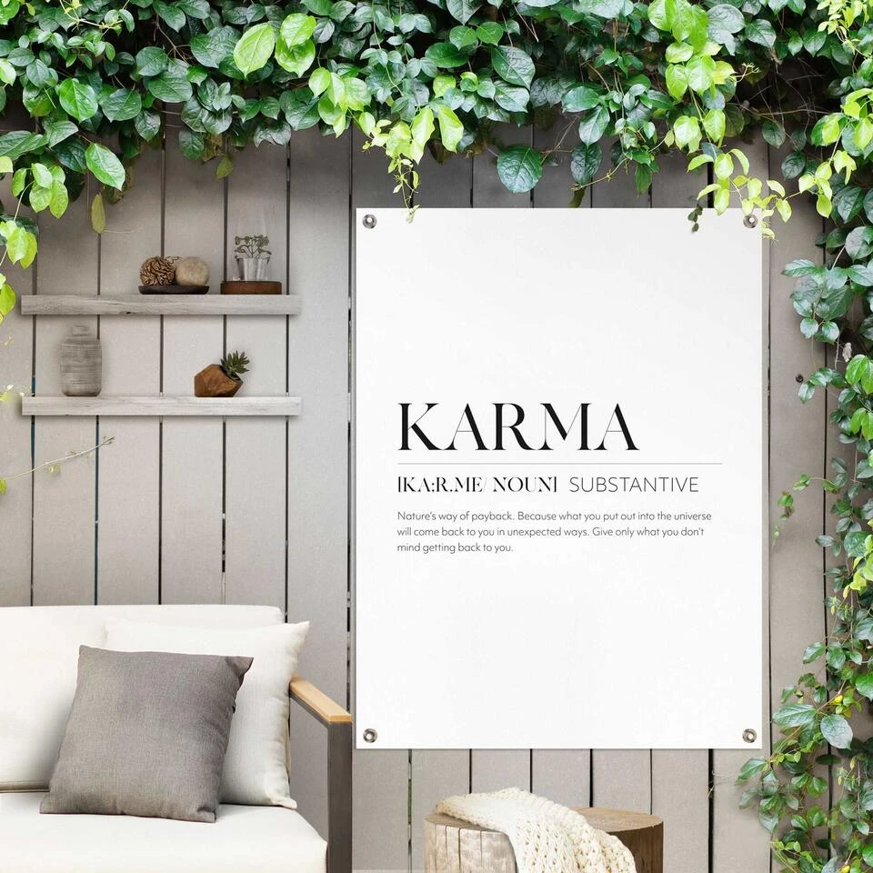 Tuinposter Karma 80x60 Cm Zwart-Wit - Image 2