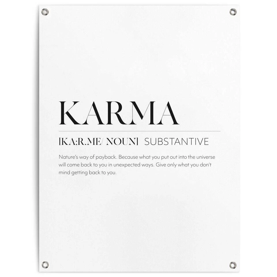 Tuinposter Karma 80x60 Cm Zwart-Wit
