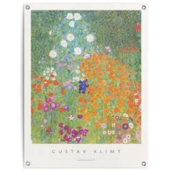 Tuinposter Gustav Klimt - Boerderijtuin 80x60 Cm Bont
